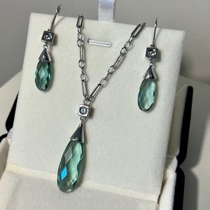 ELLE 925 Silver necklace and earring set NEW IN BOX